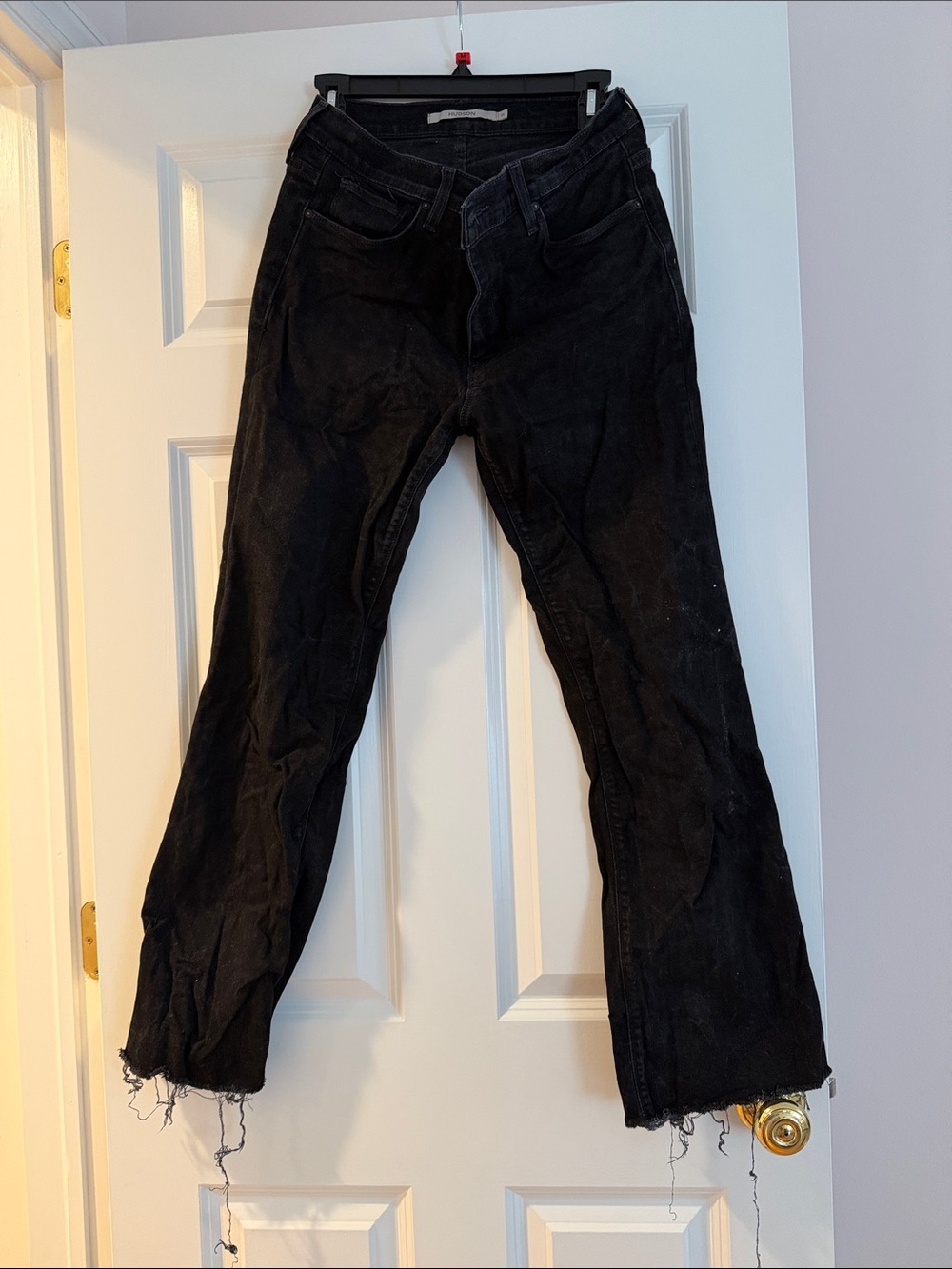 Hudson Jeans Black Flare Wide-Leg Jeans